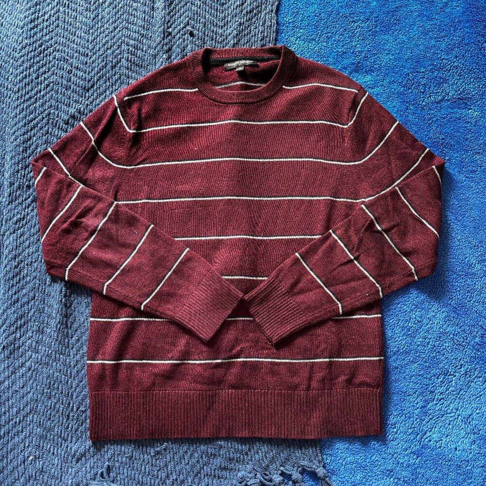 Banana Republic Red / Maroon Striped Sweater